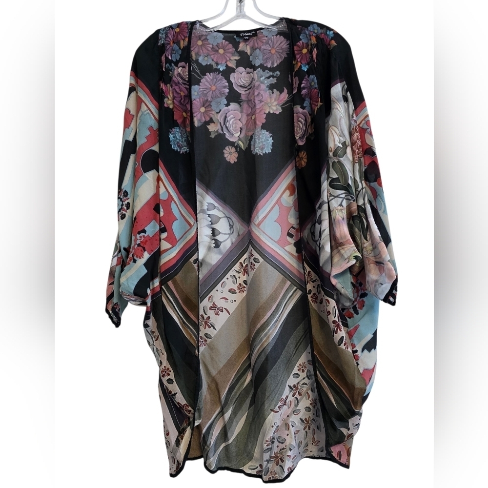 Tolani Multicolor Floral Kimono